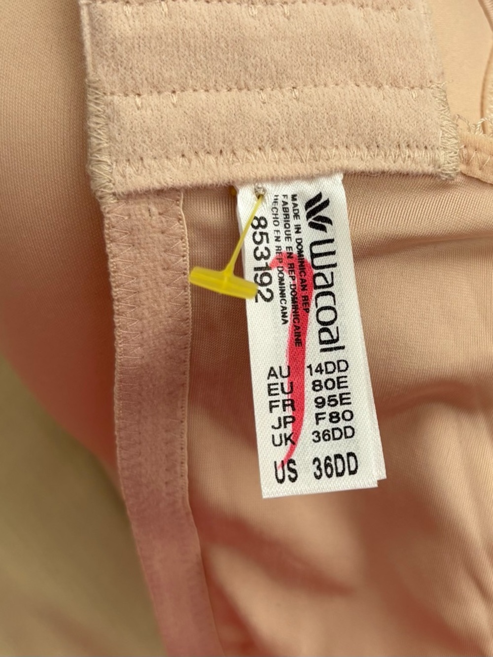 NWT Wacoal Basic Beauty Spacer Underwire T-Shirt Bra. Size 36DD - Picture 5 of 6